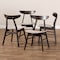 Baxton Studio Britte Beige Upholstered Dark Oak Wood 4-Piece Dining Chair Set 161-10465 - alternate 5